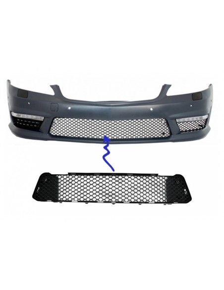 Griglia centrale-inferiore paraurti anteriore per Mercedes Classe S W221 S63 S65 (05-13)