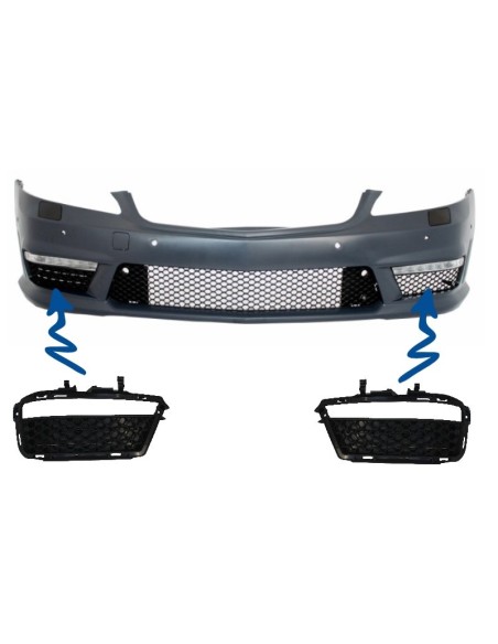 Paraurti anteriore lato griglie fendinebbia DRL per Mercedes S-Class W221 (05-12) S63 S65 Design