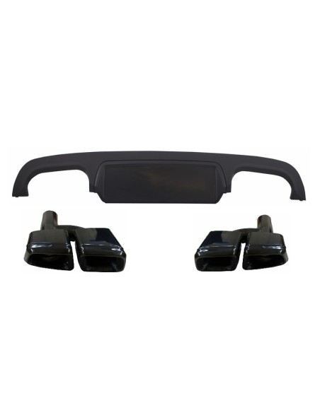 Paraurti posteriore Diffusore per Mercedes S-Class W221 (05-13) Facelift S63 S65 Design w/ Nero Marmitta Suggerimenti