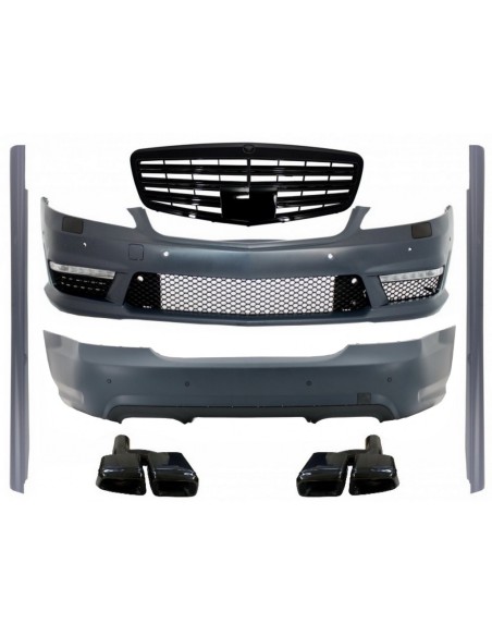 Corredo per MERCEDES Benz W221 S-Class 05-11 S63 S65 A-Design w/ scarico nero edizione