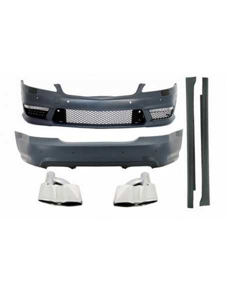 Kit per Mercedes S-Class W221 (05-11) w/ scarico e laterali gonne SWB