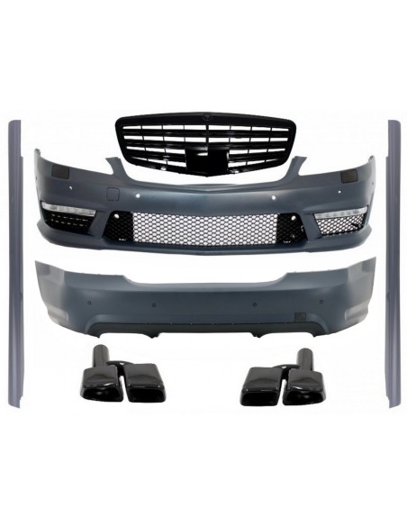 Kit per Mercedes W221 S-Class (05-11) S63 S65 Design w/ Griglia anteriore e Marmitta di scarico Suggerimenti