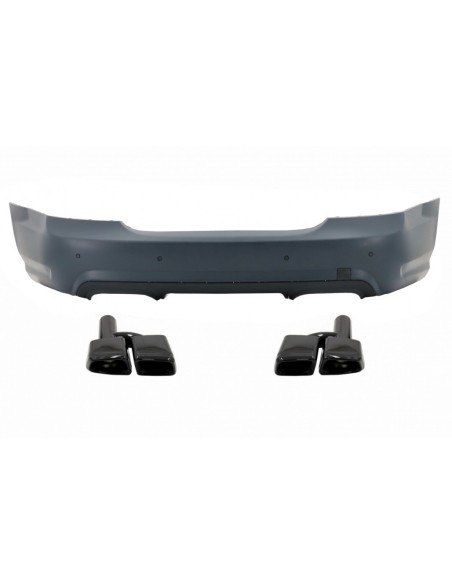 Paraurti posteriore w/ scarico nero per Mercedes S-Class W221 (05-10) S65 Design