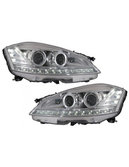 Fari a LED per Mercedes Classe S W221 (05-09) Facelift Look w/ Luci di svolta dinamiche sequenziali