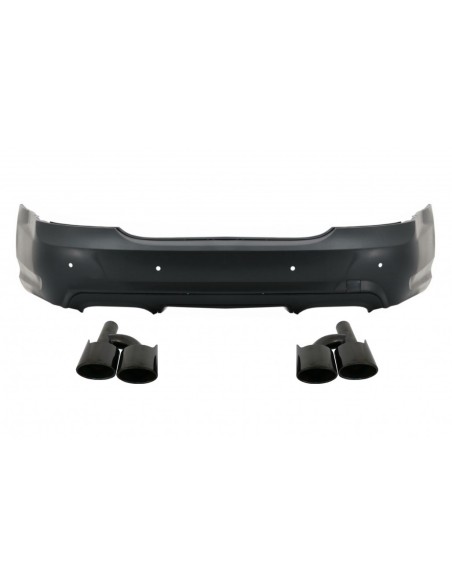 Paraurti posteriore con diffusore e scarico nero per Mercedes S-Class W221 (05-13) S65 Design