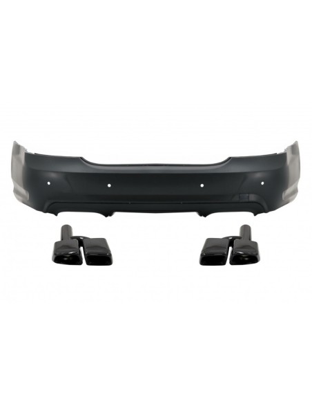 Paraurti posteriore w/ scarico nero per Mercedes S-Class W221 (05-13) w/ PDC S65 Design
