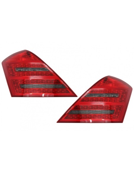 Fanali posteriori a LED per Mercedes Classe S W221 (05-09) Fumo rosso w/ Segnale di svolta sequenziale dinamico