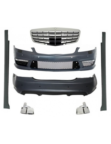 Kit completo per Mercedes S-Class W221 LWB (05-13) w/ Facelift Front Grill e Marmitta di scarico Suggerimenti