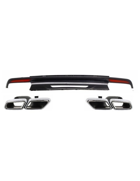 Paraurti posteriore diffusore e scarico per Mercedes S-Class W222 Sport Line Pacchetto (13-06.17) S63 Design