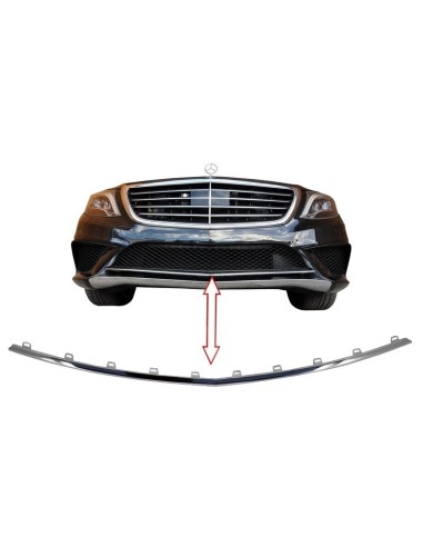 Labbro dello spoiler centrale del paraurti anteriore per Mercedes W222 S-Class (13-17) S65 Design