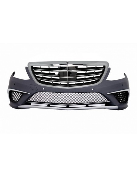 Paraurti anteriore per Mercedes Classe S W222 (13-06.17) S63 Design w/ Griglia centrale Chrom
