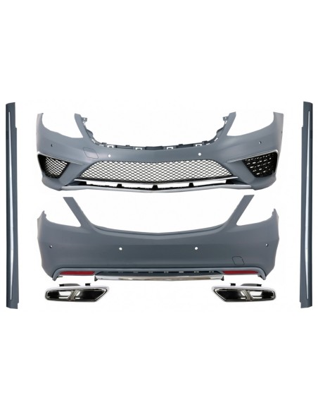 Kit per Mercedes W222 S-Class (13-06.17) Versione lunga w/ Marmitta di scarico Suggerimenti S65 Chrome Special Edition