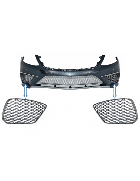 Paraurti anteriore cromato griglie laterali per Mercedes S-Class W222 (13-17) S65 Design