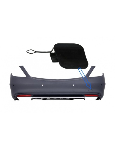 Gancio di traino copertura per paraurti posteriore S63 A-Design Mercedes Benz W222 S-Class (13-06.17)