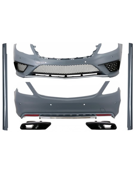 Kit per Mercedes S-Class W222 (13-06.17) w/ scarico nero S63 Look
