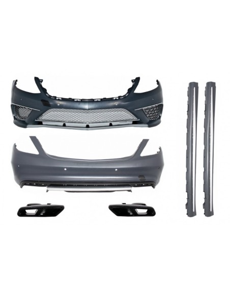 Kit per Mercedes S-Class W222 w/ scarico e laterali gonne versione lunga (13-06.17) S65 Design