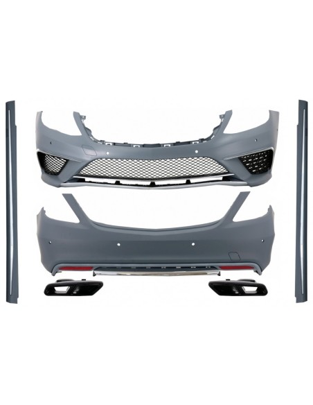 Kit per Mercedes W222 S-Class Base ruota lunga (13-06.17) Gonne laterali Versione lunga Suggerimenti silenziatore