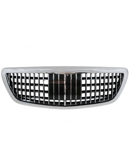 Griglia anteriore per Mercedes Classe S W222 X222 (14-) Design verticale Cromo