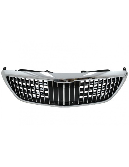 Griglia anteriore per Mercedes Classe S W222 X222 (14-) Design verticale Cromo