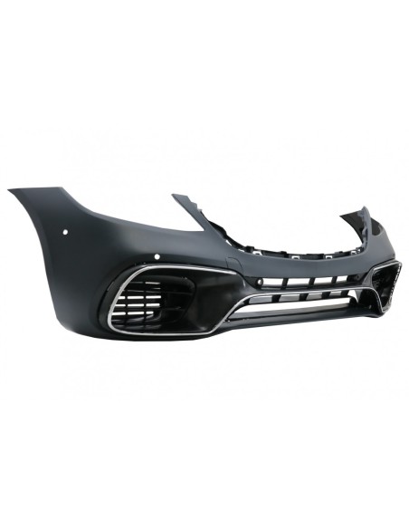 Paraurti anteriore w/ griglia centrale cromata per Mercedes S-Class W222 Facelift (17-up) S63 Design