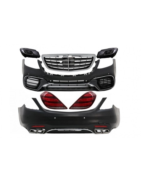 Kit per Mercedes S-Class W222 Facelift (13-06.17) S63 Design w/ Fari e fanali posteriori Full LED
