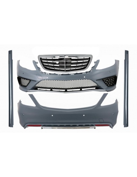 Kit w/ griglia anteriore cromata per Mercedes S-Class W222 (13-06.17) S63 Design