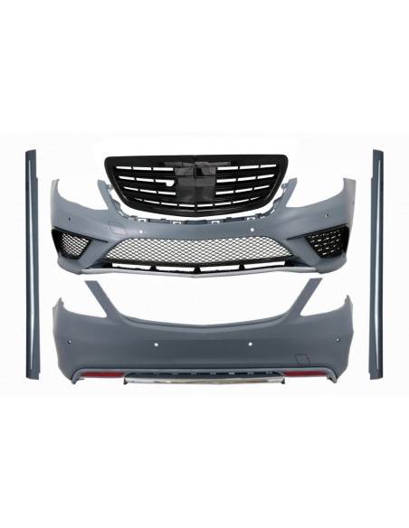 Kit w/ griglia anteriore nero per Mercedes S-Class W222 (13-06.17) S63 Design