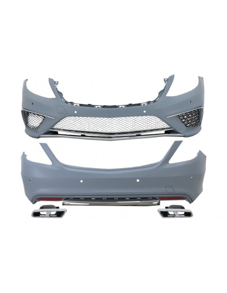 Kit per Mercedes S-Class W222 (13-06.17) w/ Chrome Muffler Tips S65 Design