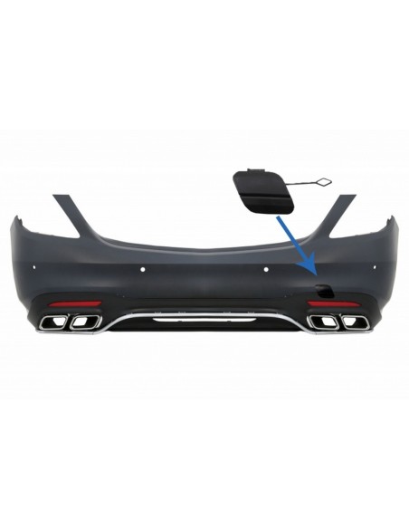 Copertura gancio traino per paraurti posteriore S63 A-Design Mercedes S-Class W222 Facelift (17-UP)