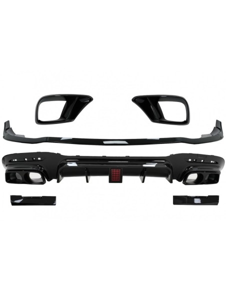 Kit paraurti anteriore labbro e diffusore d'aria per Mercedes S-Class W222 Facelift S65 S63 (07.17-08.) Berlina
