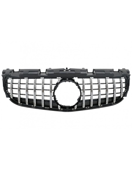 Griglia anteriore per Mercedes SLC-Class R172 Facelift (16-19) GT-R Panamericana Design Nero Cromo
