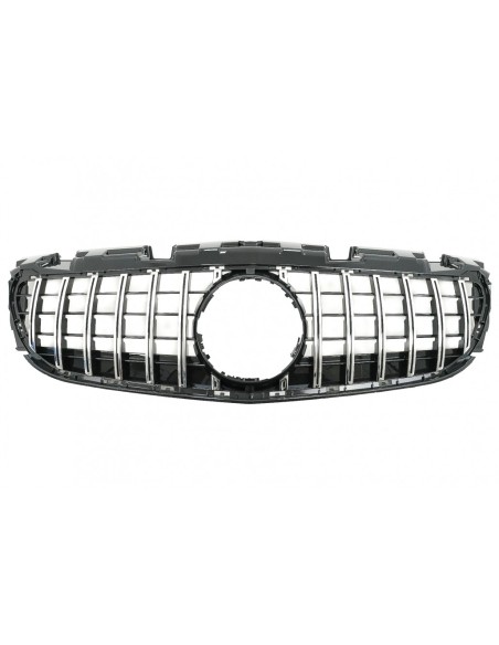 Griglia anteriore per Mercedes SLC-Class R172 Facelift (16-19) GT-R Panamericana Design Nero-Cromo