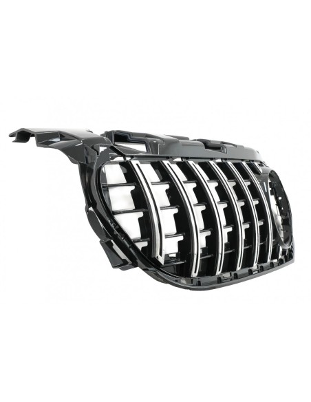 Griglia anteriore per Mercedes SLC-Class R172 Facelift (16-19) GT-R Panamericana Design Nero-Cromo