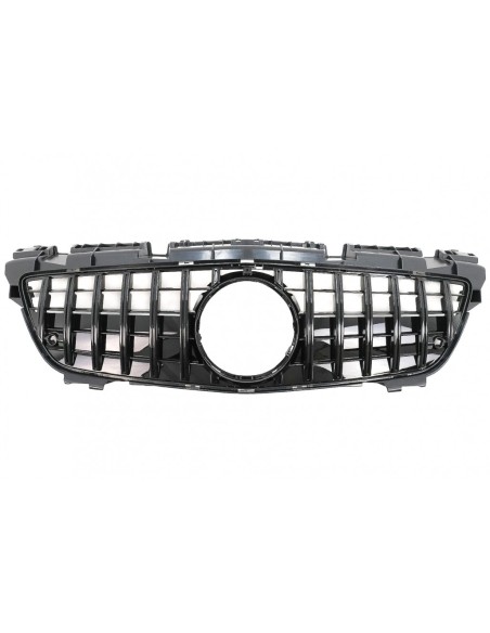 Griglia anteriore w/ griglia inferiore per Mercedes SLK-Class R172 (11-15) GT-R Panamericana Design Nero