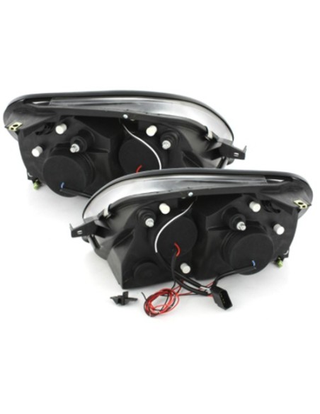 Fari per Mercedes SLK R170 (04.1996-04) CCFL Angel Eyes 2 Halo Cerchi Nero