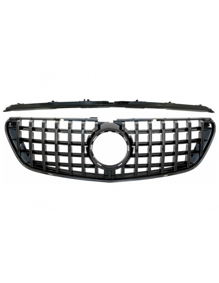 Griglia centrale per Mercedes Classe V W447 (14-03.19) GTPanamericana Design Tutto Nero