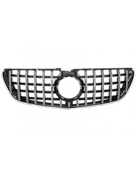 Griglia centrale per Mercedes V-Class W447 (14-03.19) GTPanamericana Design Nero Cromo