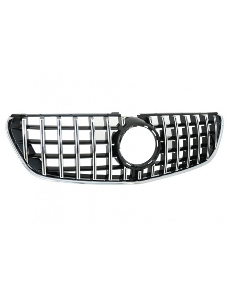 Griglia centrale per Mercedes V-Class W447 (14-03.19) GTPanamericana Design Nero Cromo