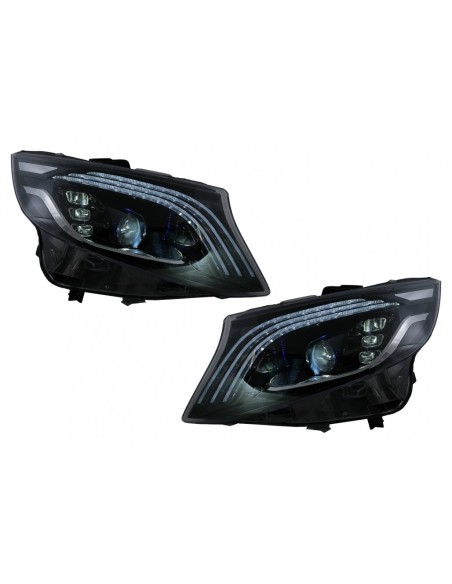 Full LED fari per Mercedes V-Class W447 (16-) Nero