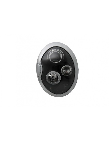 Fari Angel Eyes per MINI Cooper R50-R52-R53 (01-06) Vetro trasparente Custodia nera