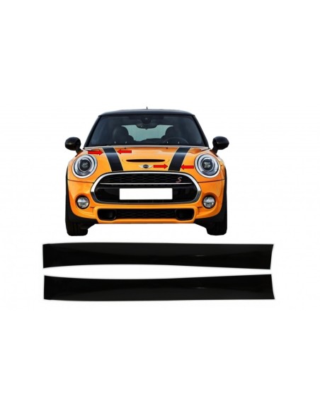 Set Sticker Vinile Cappuccio nero bianco Cofano superiore per MINI R50 R52 R53 R56 R57 Clubman R55 (01-17) Qualità Premium