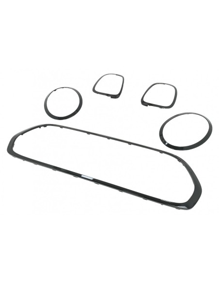 Surround Trim Set Fari Griglia Fari posteriori Cover per MINI III F55-F56 Hatchback F57 Convertible (14-up) Piano Nero