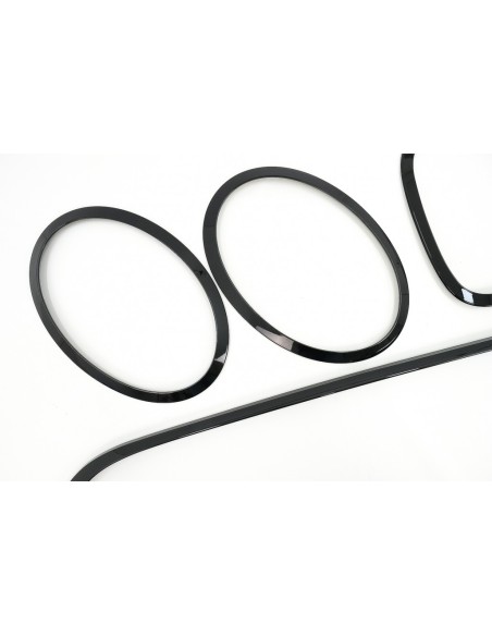 Surround Trim Set Fari Griglia Fari posteriori Cover per MINI III F55-F56 Hatchback F57 Convertible (14-up) Piano Nero