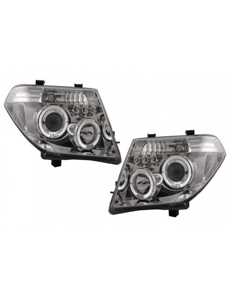 Angelo occhi fari per Nissan Navara D40 (04-09) Pathfinder R51 (05-08) Cromo