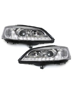 Fari per Opel Astra G (09.1997-02.04) DRL Optic Chrome