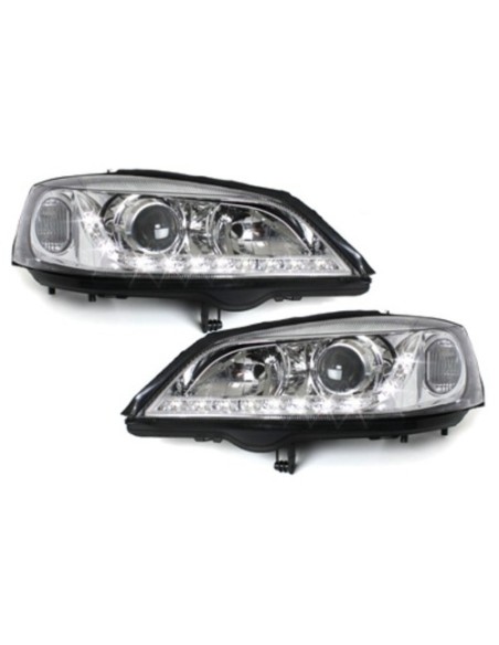 Fari per Opel Astra G (09.1997-02.04) DRL Optic Chrome