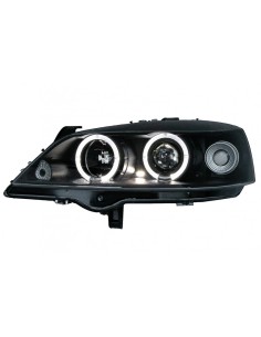 Fanali anteriori per Opel Astra G 09.97-02.04 ANGEL EYES BLACK 2