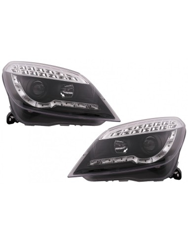 LED DRL Fari per Opel Astra H (03.04-09) Nero