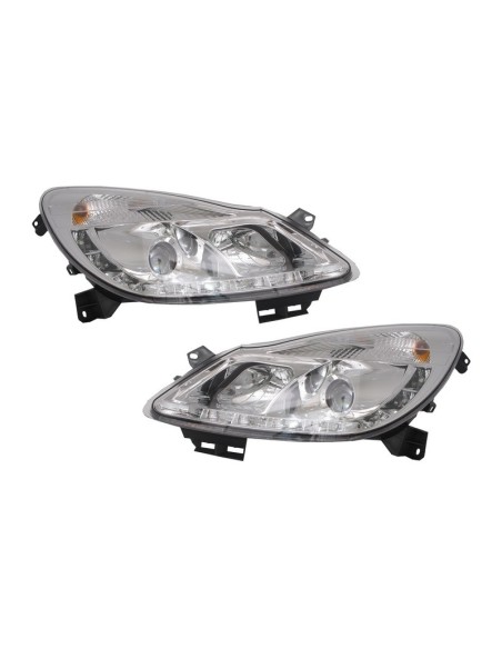 Fari D-LITE per OPEL Corsa D 06+LED Luce di marcia diurna cromata