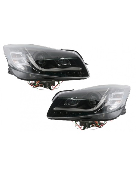 Fari DRL a LED per Opel Insignia (08-12) Luci di marcia diurna Nero